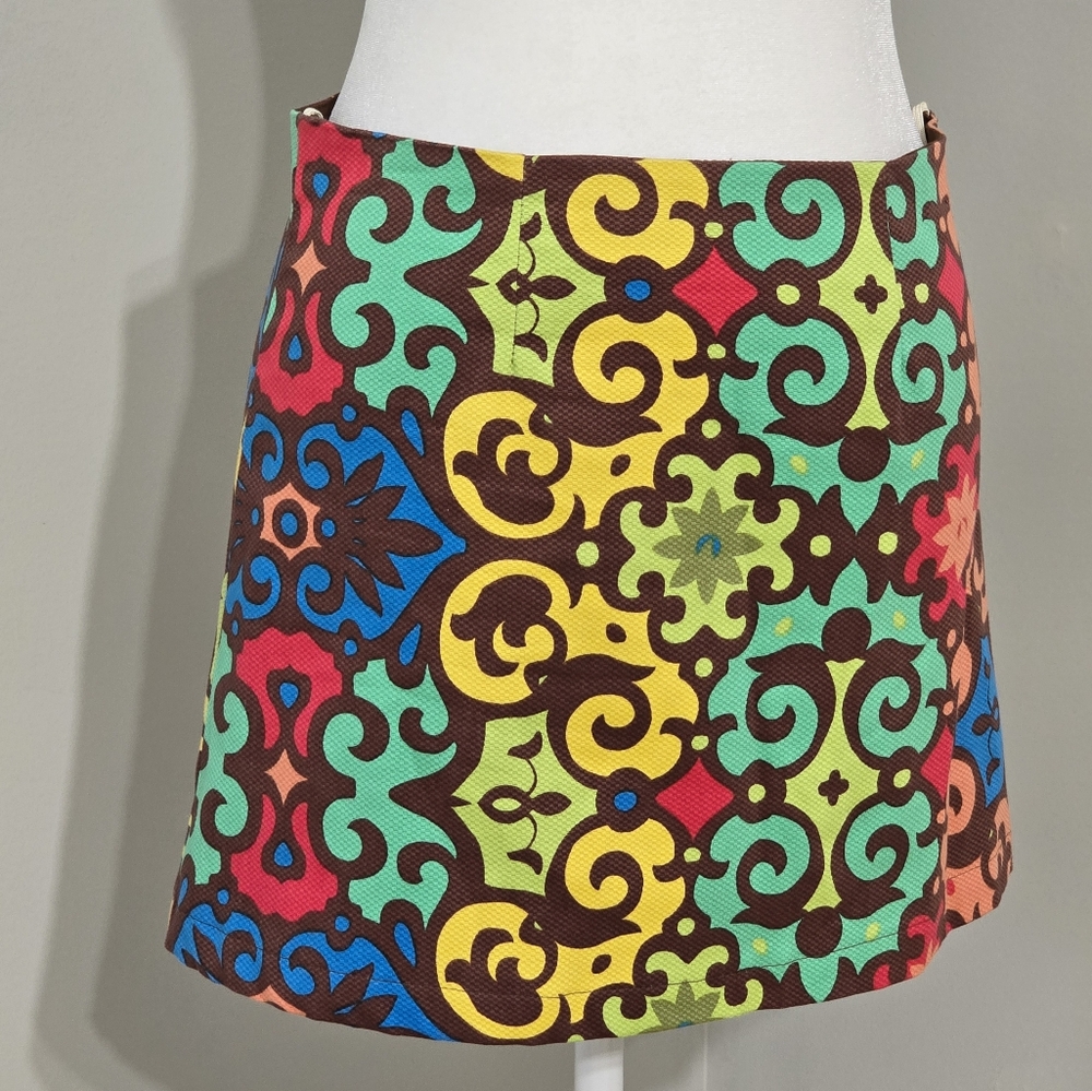 Judith March Multi-Patterned Mini-Skirt Women's Small